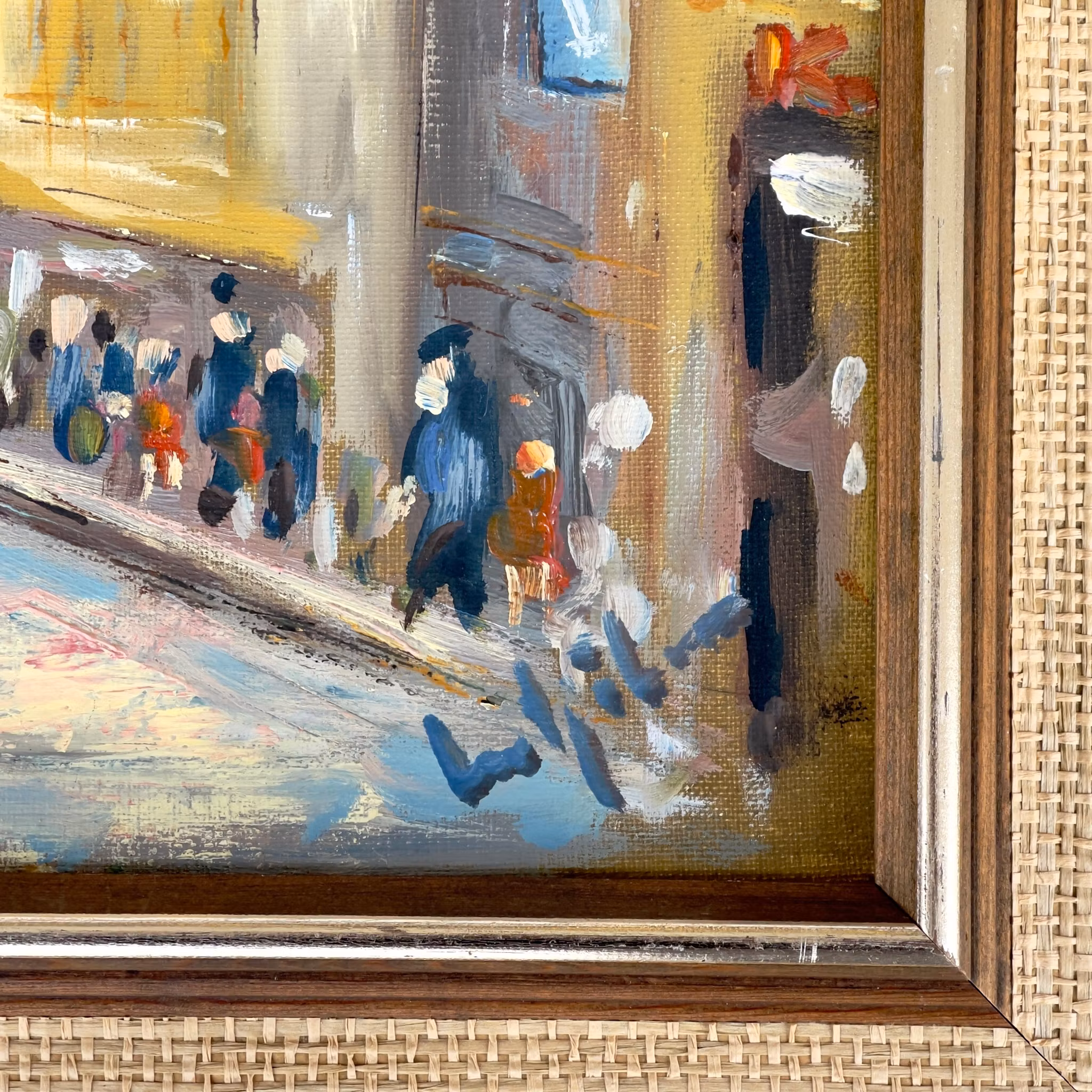 Leo Sjöbom (1923-1992) - Petri kyrkan Malmö 1974 - Oljemålning på duk