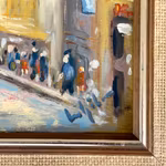 Leo Sjöbom (1923-1992) - Petri kyrkan Malmö 1974 - Oljemålning på duk