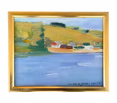 Anders A. Jönsson (1907-2002) - Oljemålning på duk - Sommardag Krokås-58