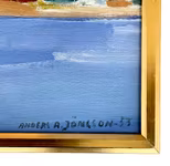 Anders A. Jönsson (1907-2002) - Oljemålning på duk - Sommardag Krokås-58