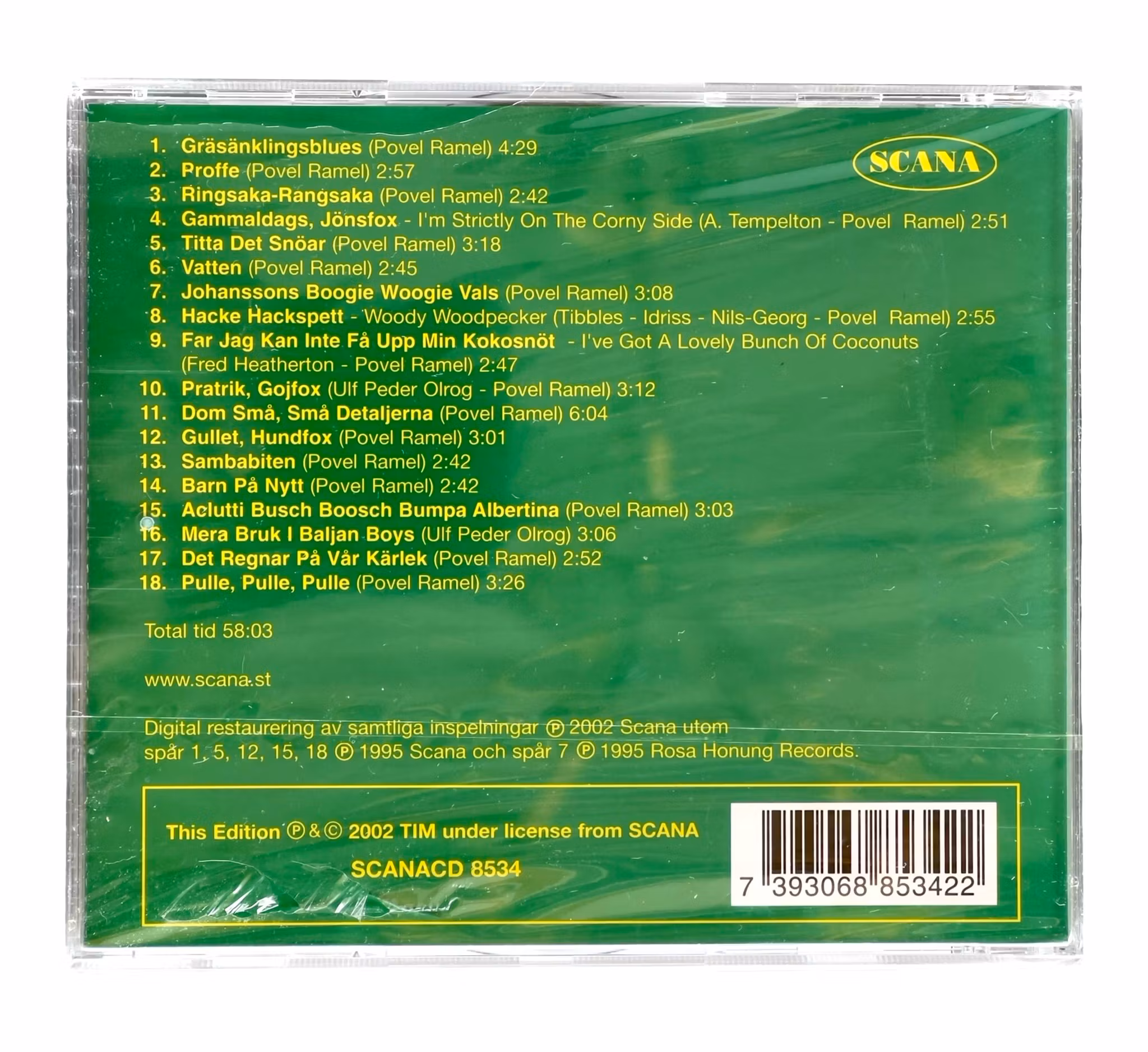 Povel Ramel - Gräsänklingsblues, Inplastad CD - Svensk Klassiker