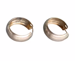 Vintage Sterling sølv kreoler - tunge bøyleøreringer