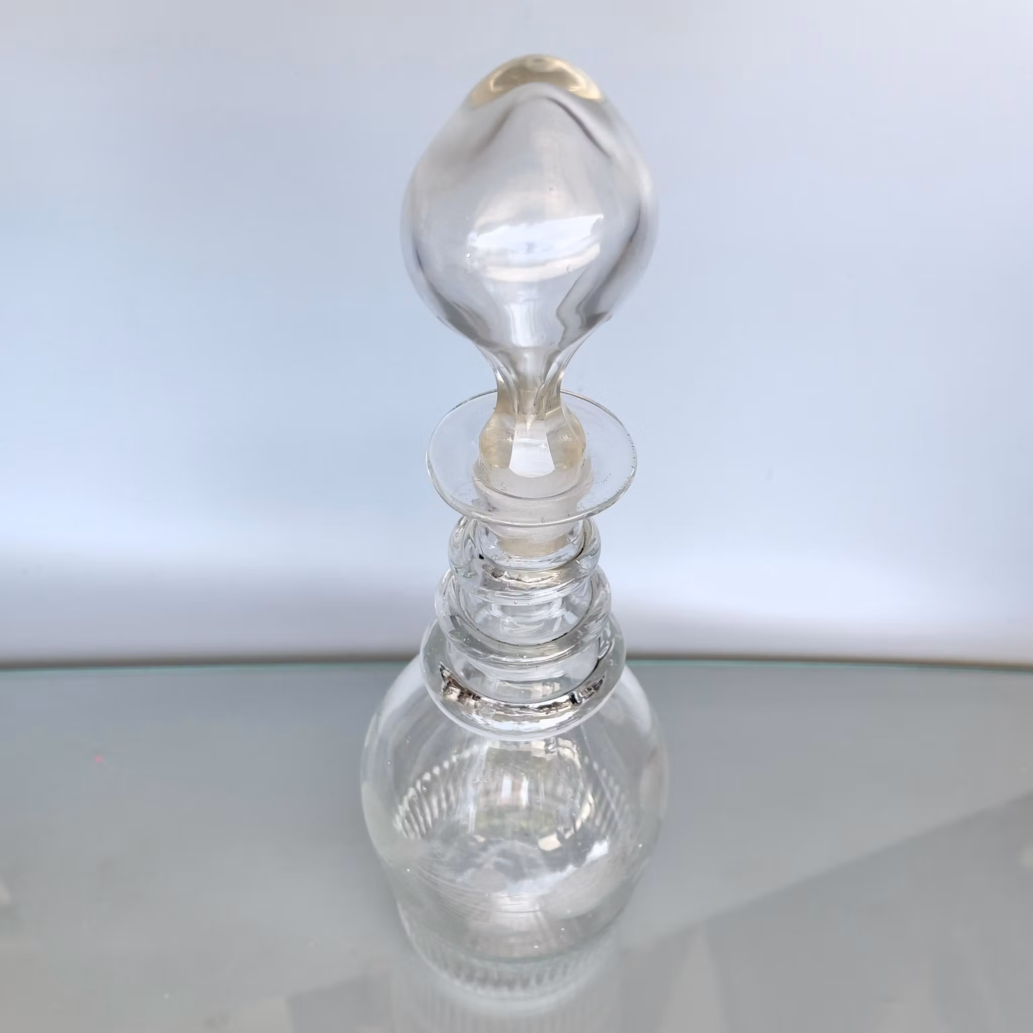 Antik georgiansk karaff/decanter i handblåst glas - ca 1780-1820