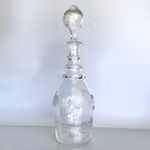 Antik georgiansk karaff/decanter i handblåst glas - ca 1780-1820