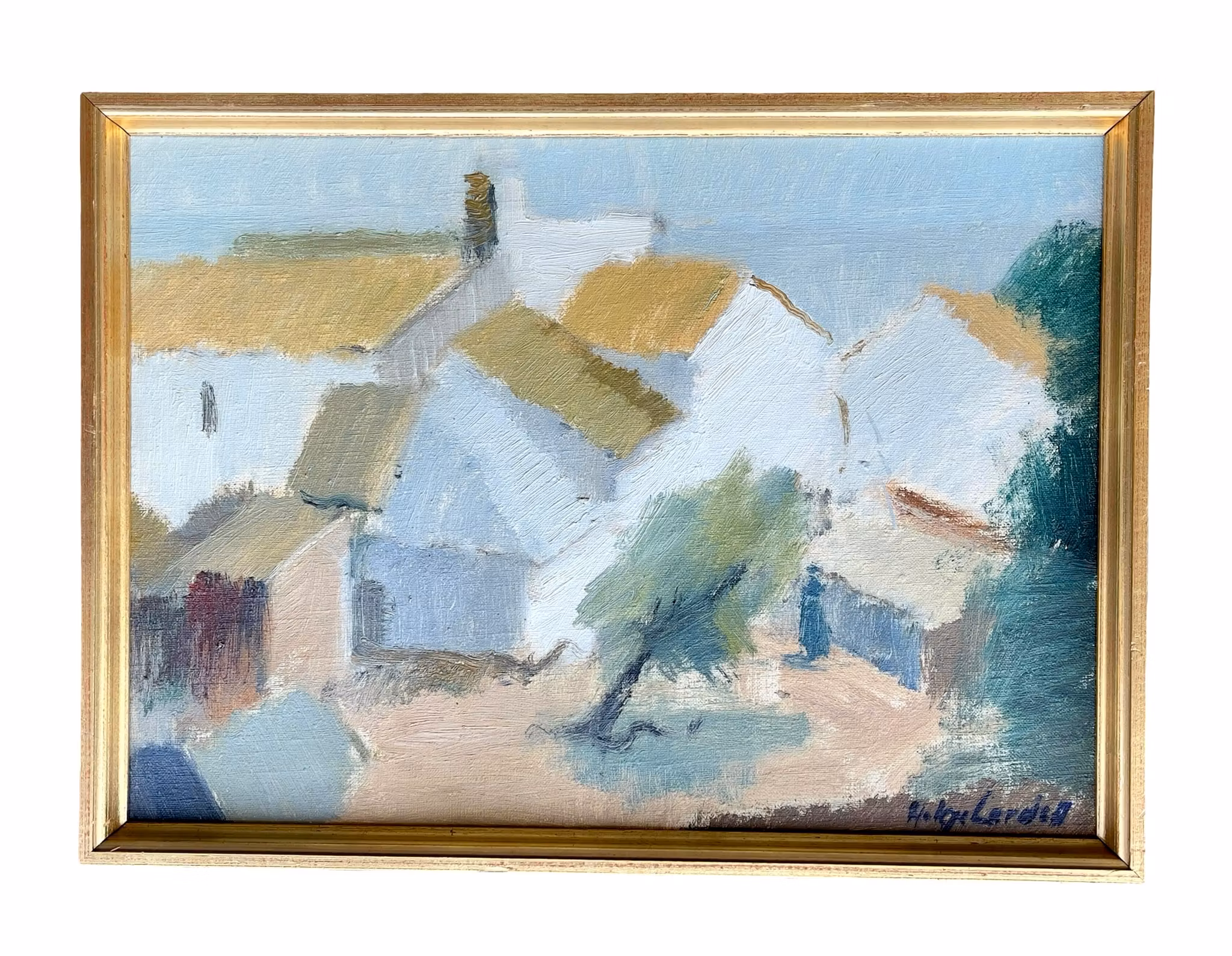 Helge Cardell (1902-1972) Oljemålning på duk - Signerad 1968