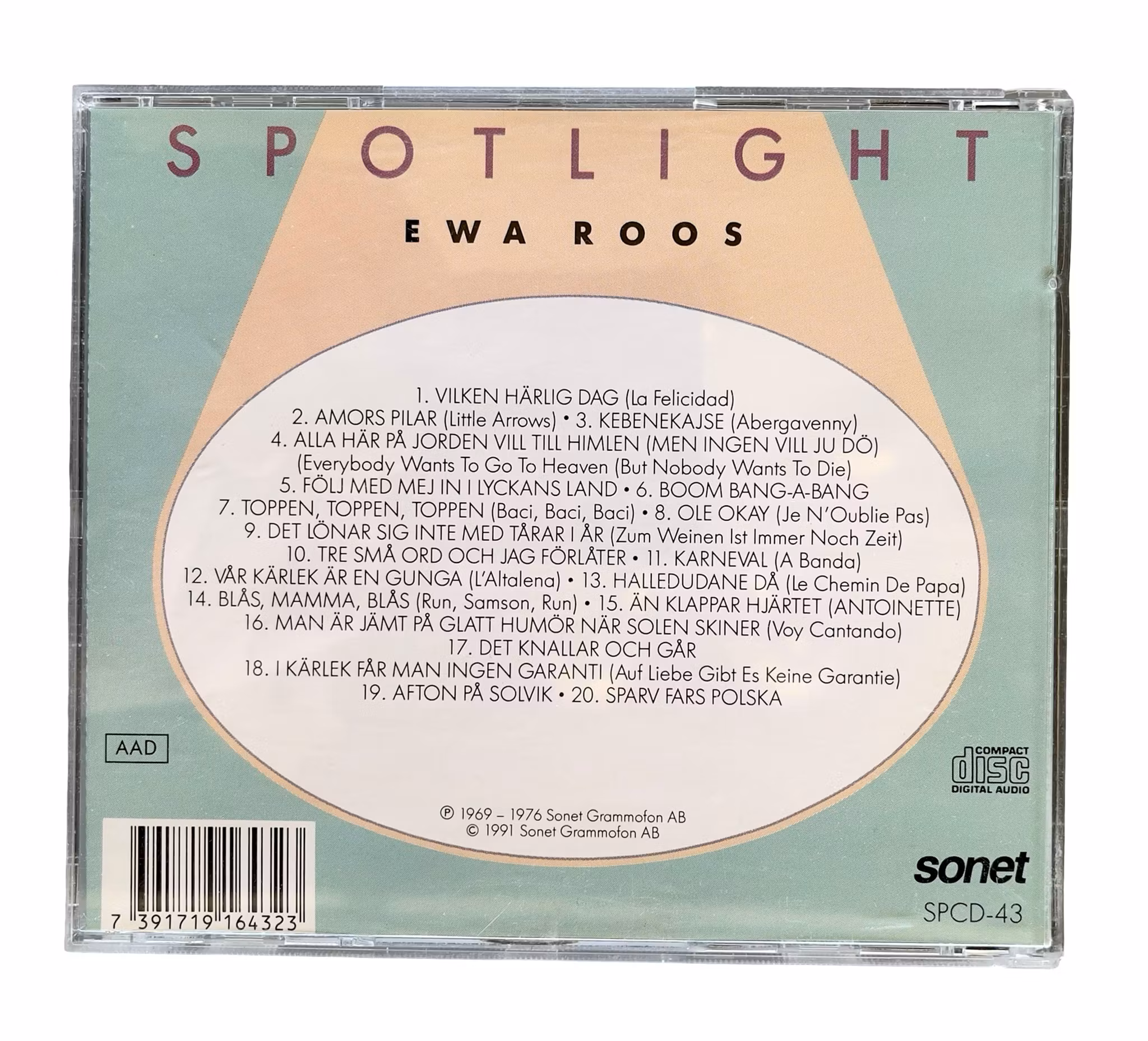 Ewa Roos - Spotlight - CD med svenska klassiker & nostalgihits