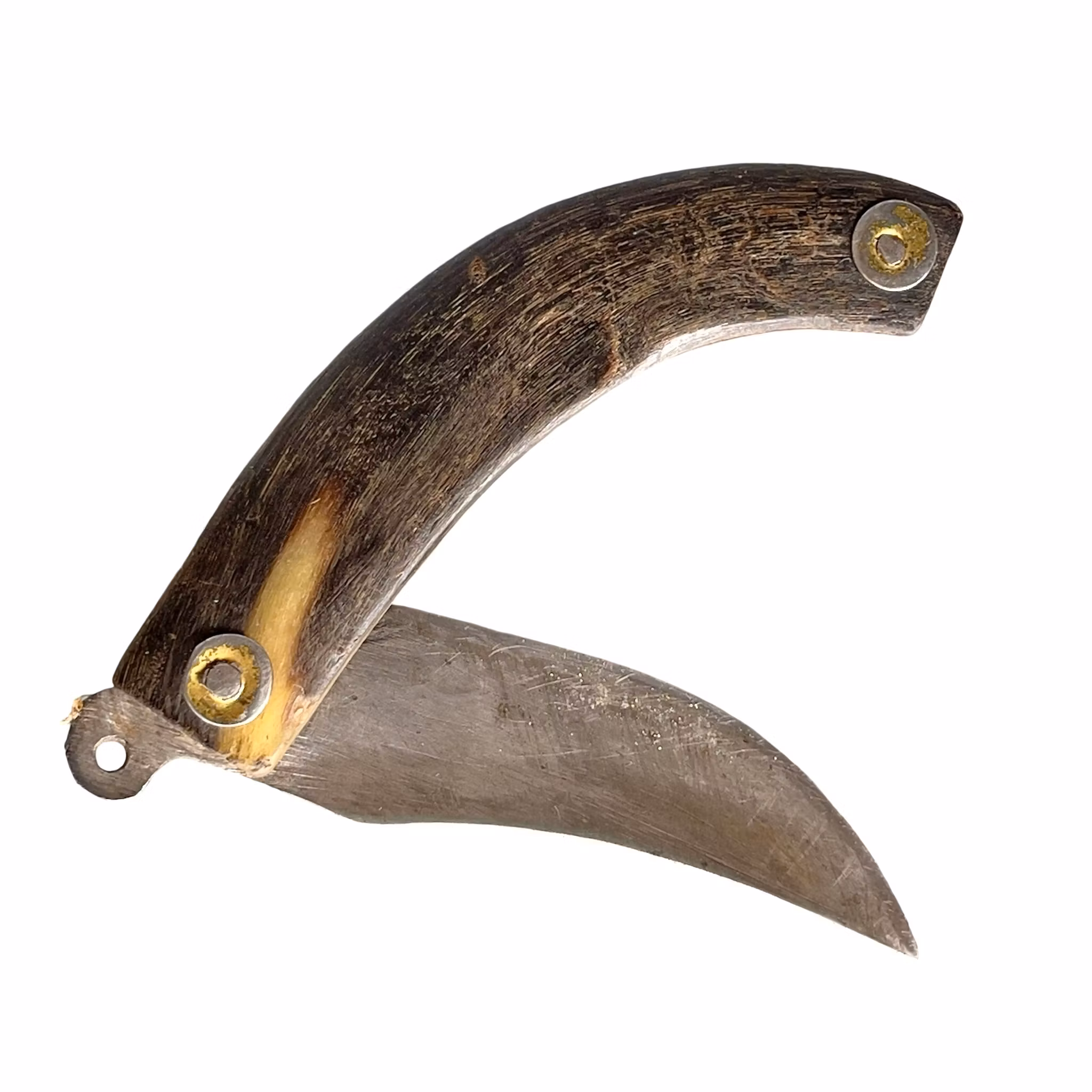 Antik Navaja stil fällkniv med hornskaft - 1800-tal