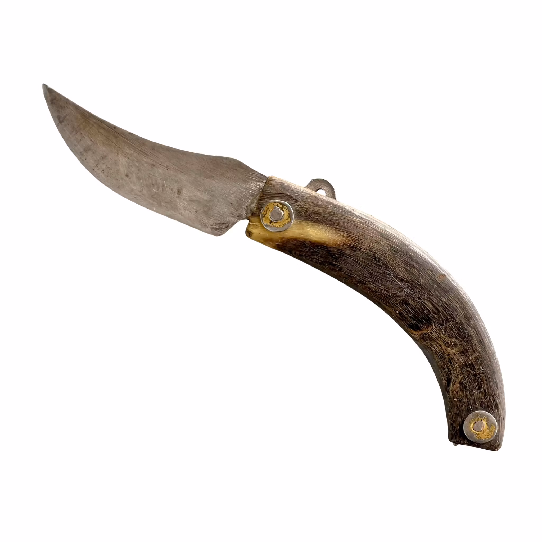 Antik Navaja stil fällkniv med hornskaft - 1800-tal