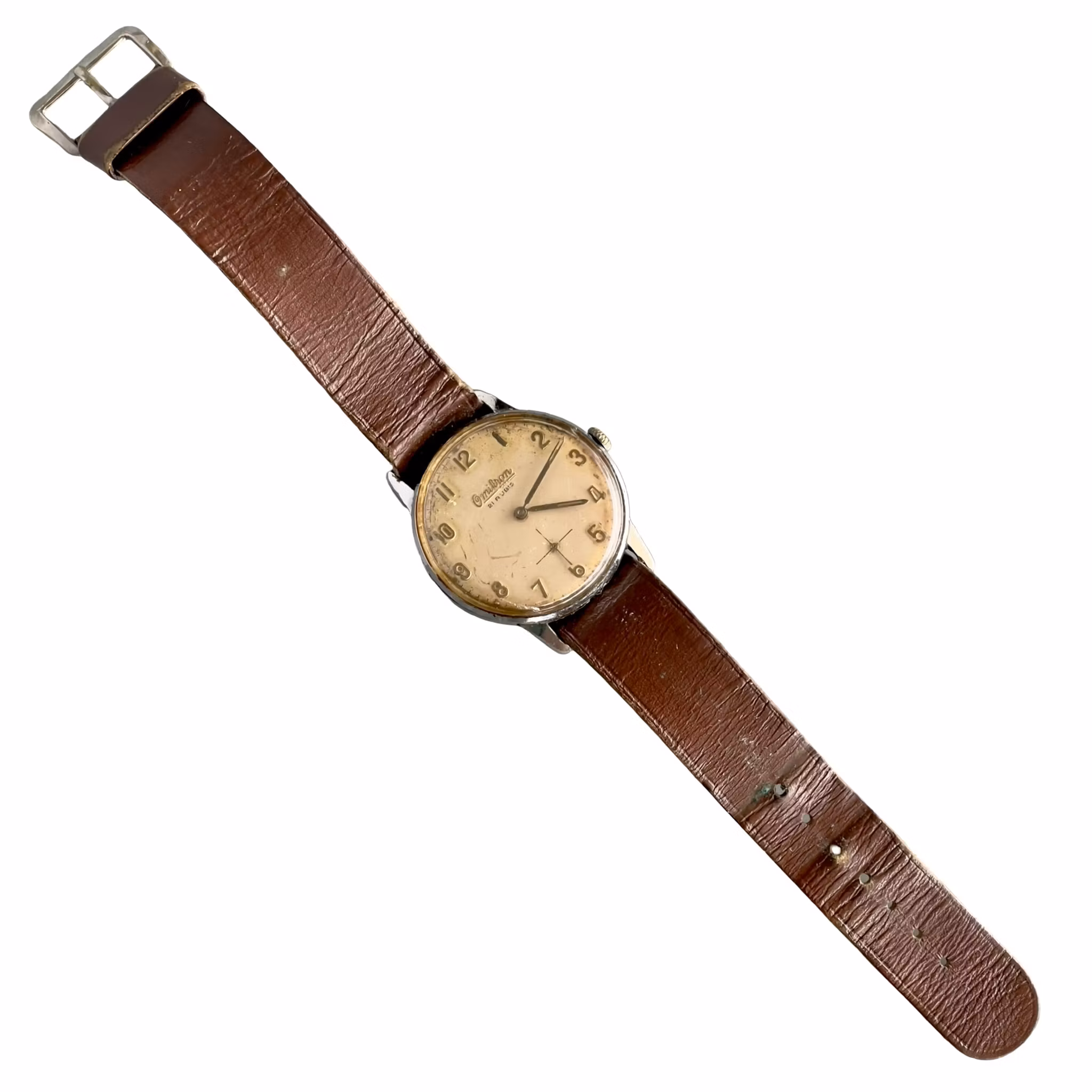 Omikron 21 Rubis - Vintage Schweiziskt armbandsur med mekaniskt urverk