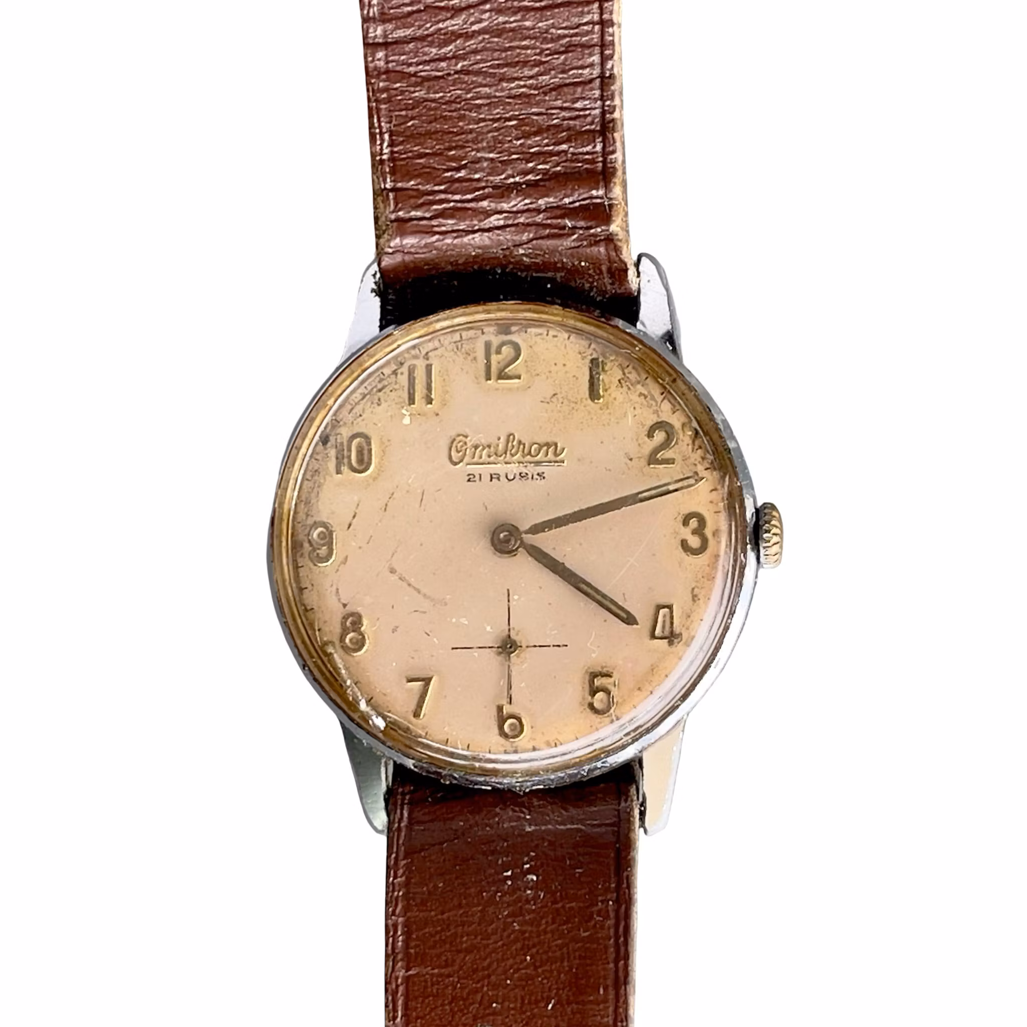 Omikron 21 Rubis - Vintage Schweiziskt armbandsur med mekaniskt urverk