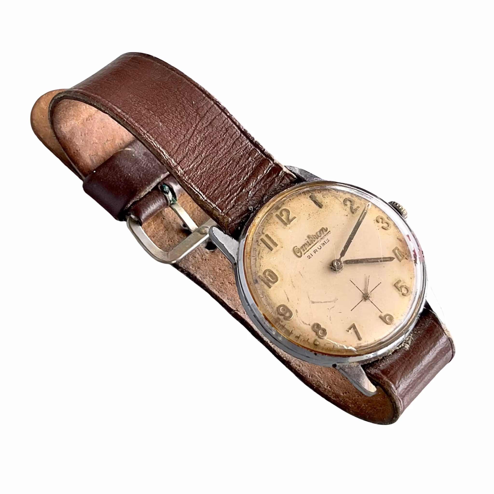 Omikron 21 Rubis - Vintage Schweiziskt armbandsur med mekaniskt urverk