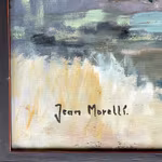 Jean Morelli - Oljemålning på duk - Atmosfäriskt stadsmotiv - Signerad