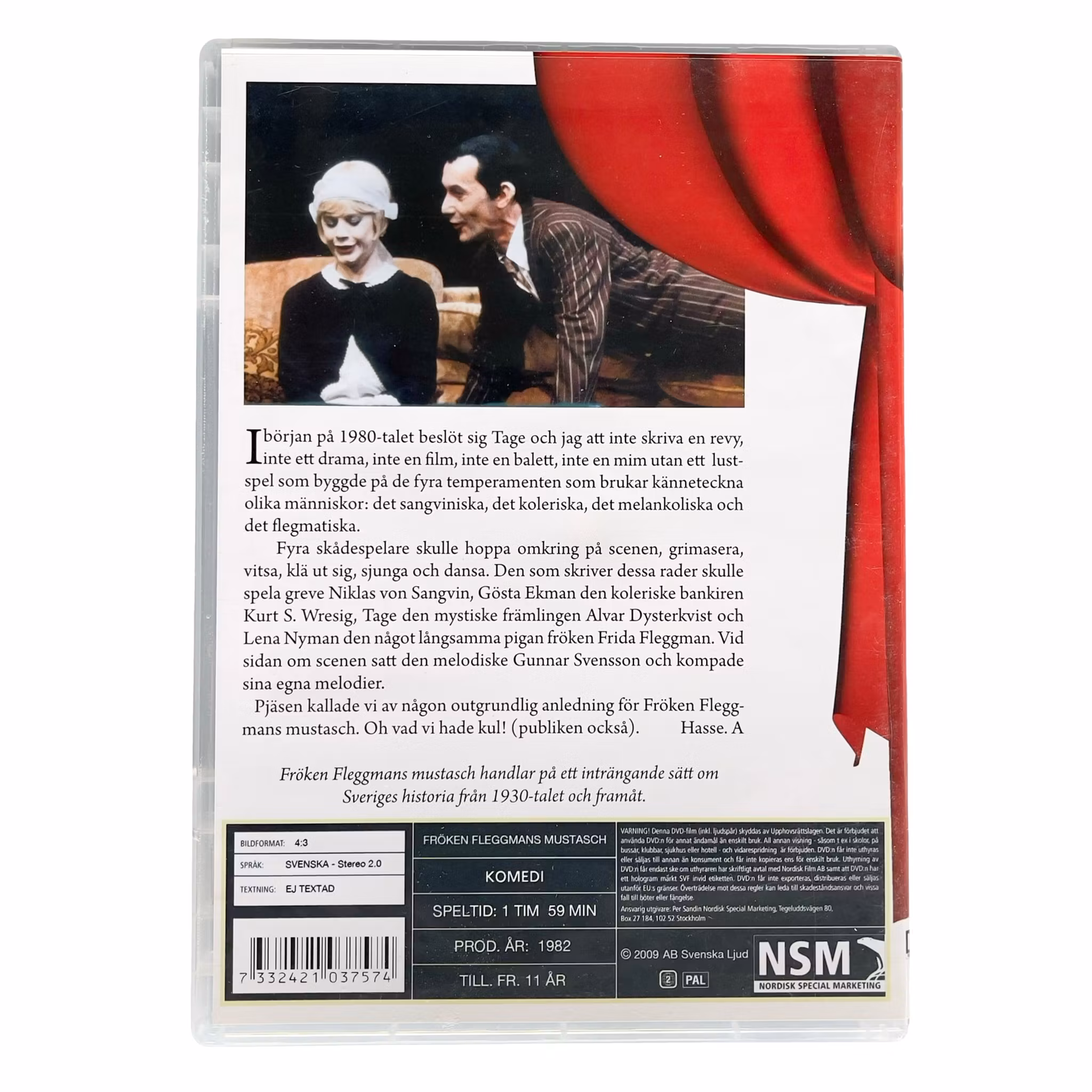 Fröken Fleggmans Mustasch - DVD - Hasse & Tage - Svensk Komedi klassiker