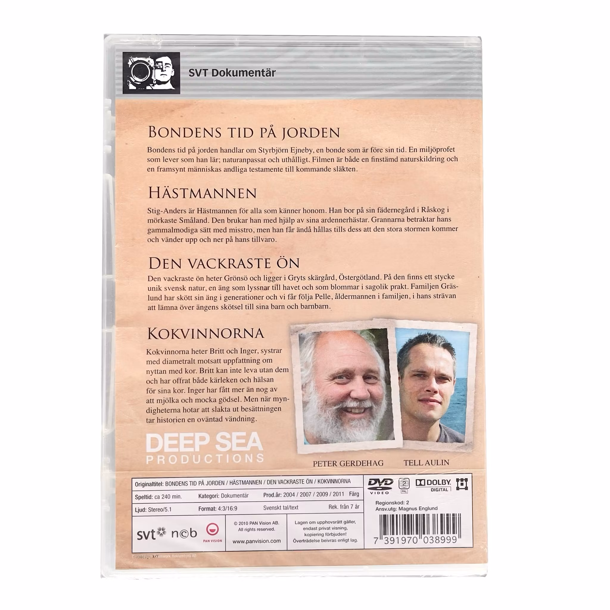 Fyra Fantastiska Filmer av Peter Gerdehag & Tell Aulin - Inplastad DVD - SVT Dokumentär