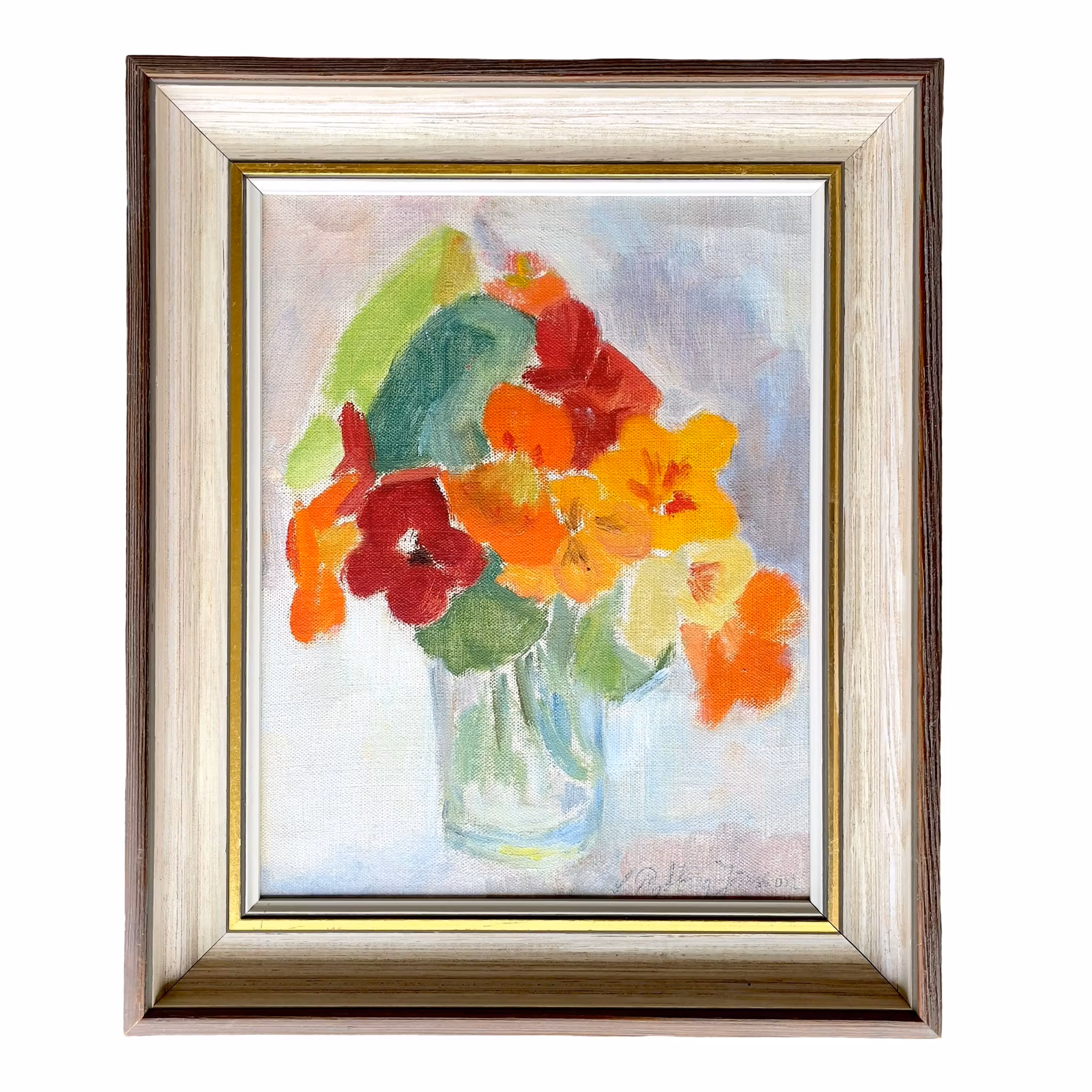 Signe Rydberg Jönsson (1906-1997) - Oljemålning på duk - Blomsterstilleben