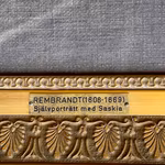 Rembrandt (1606-1669) - Självporträtt med Saskia - Inramad Konst reproduktion