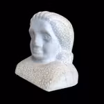 LARS OHL - Signerad skulptur i vit marmor - Kvinnobyst