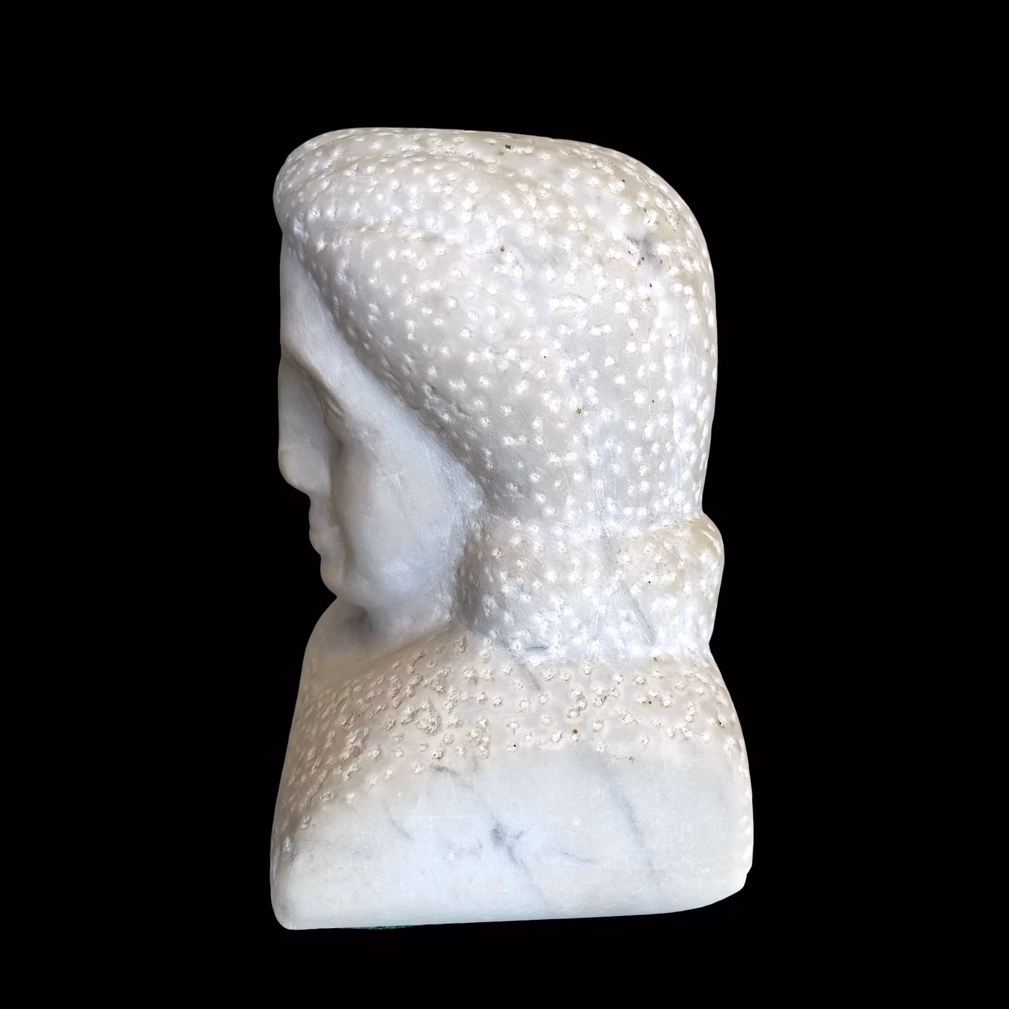 LARS OHL - Signerad skulptur i vit marmor - Kvinnobyst