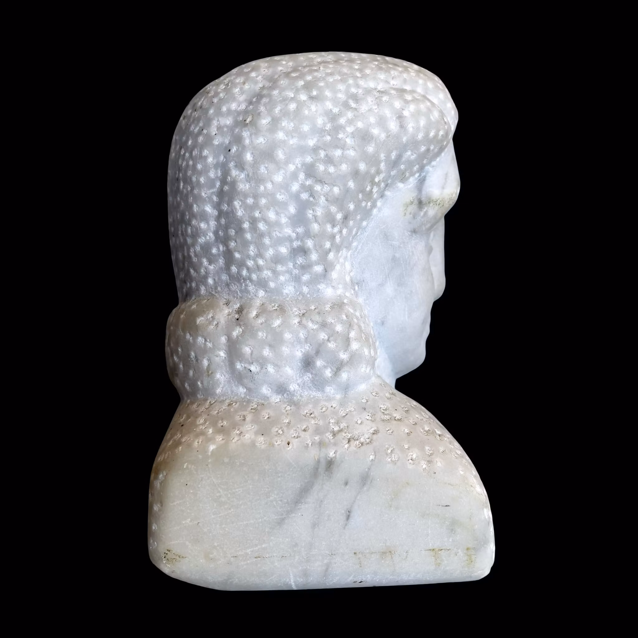 LARS OHL - Signerad skulptur i vit marmor - Kvinnobyst