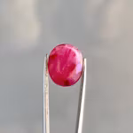 Naturlig rubin ca 5,05 ct - Oval fasett slipad ädelsten från äldre ring