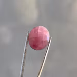 Naturlig rubin ca 9,10 ct - Oval fasett slipad ädelsten från äldre ring