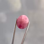 Naturlig rubin ca 9,10 ct - Oval fasett slipad ädelsten från äldre ring
