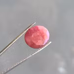 Naturlig Rubin ca 10,05 ct - Oval fasett slipad ädelsten från äldre smycke