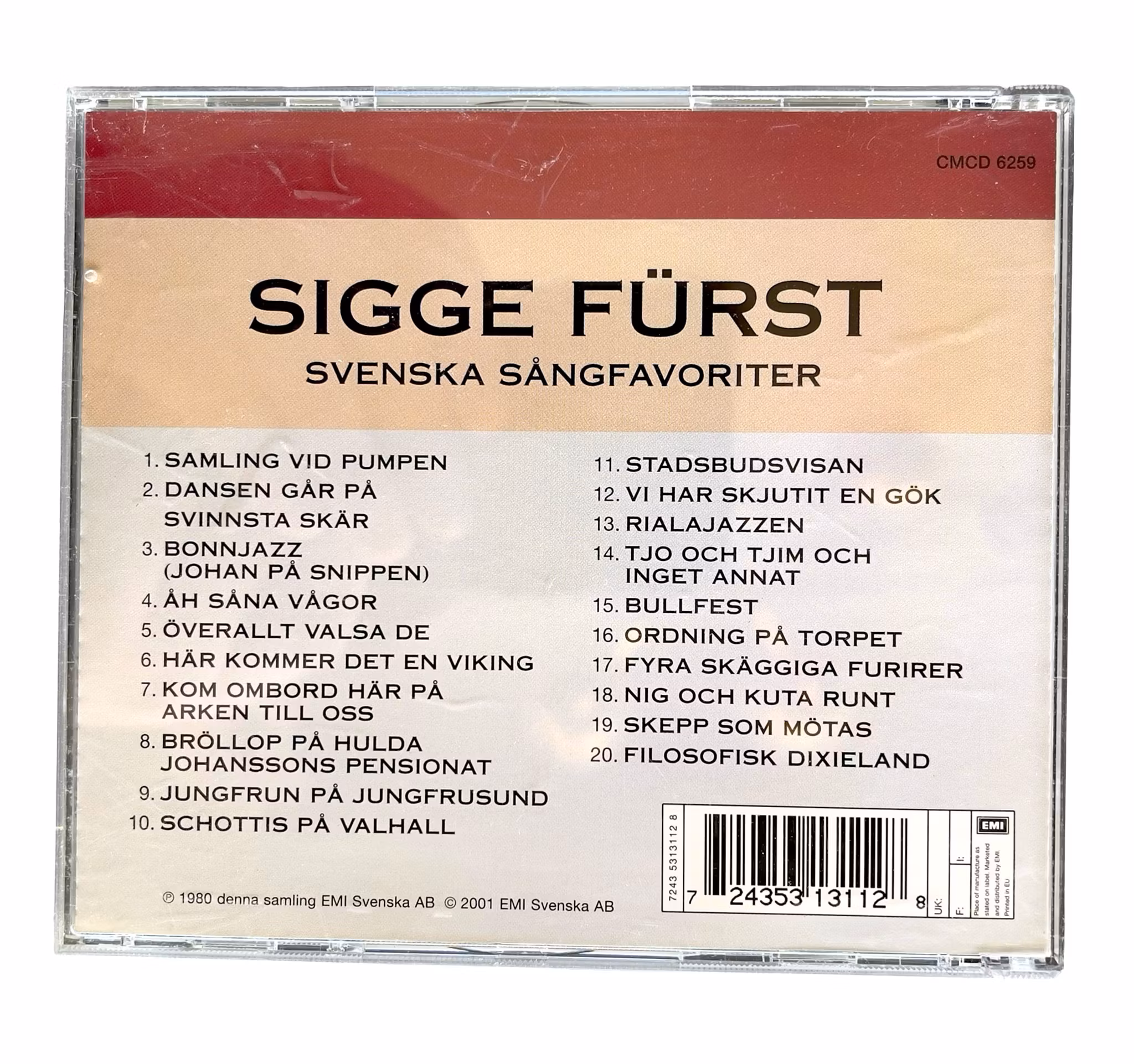 Sigge Fürst - Svenska Sångfavoriter (CD) - Svensk Nostalgi klassiker