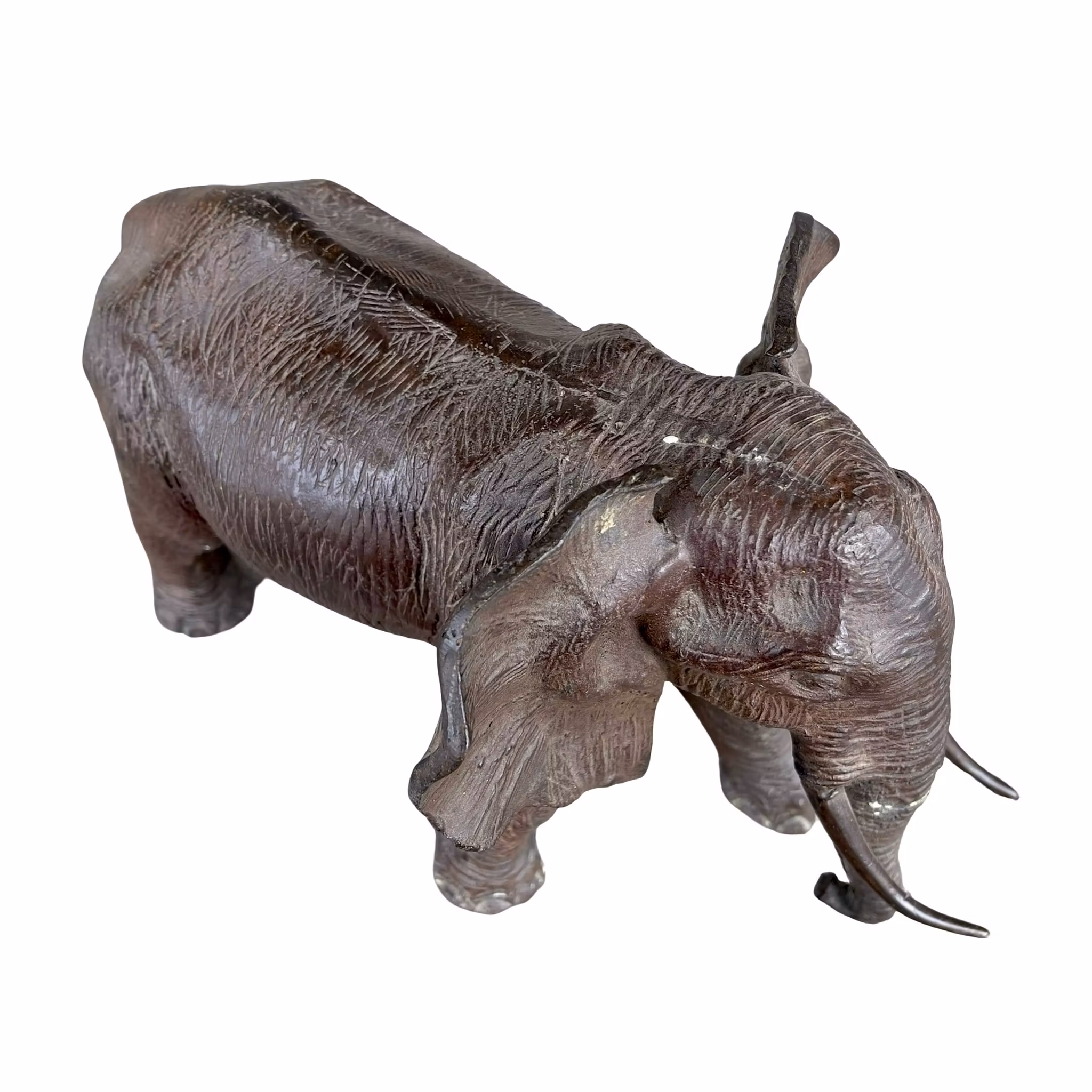 Antik kinesisk brons elefant - Magnifik original ålderspatina
