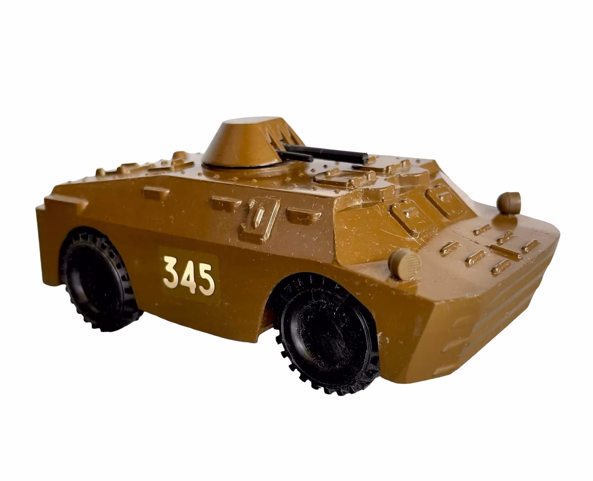 Vehículo blindado de reconocimiento soviético BRDM-2 de juguete antiguo - escala 1:43 con caja de cartón original