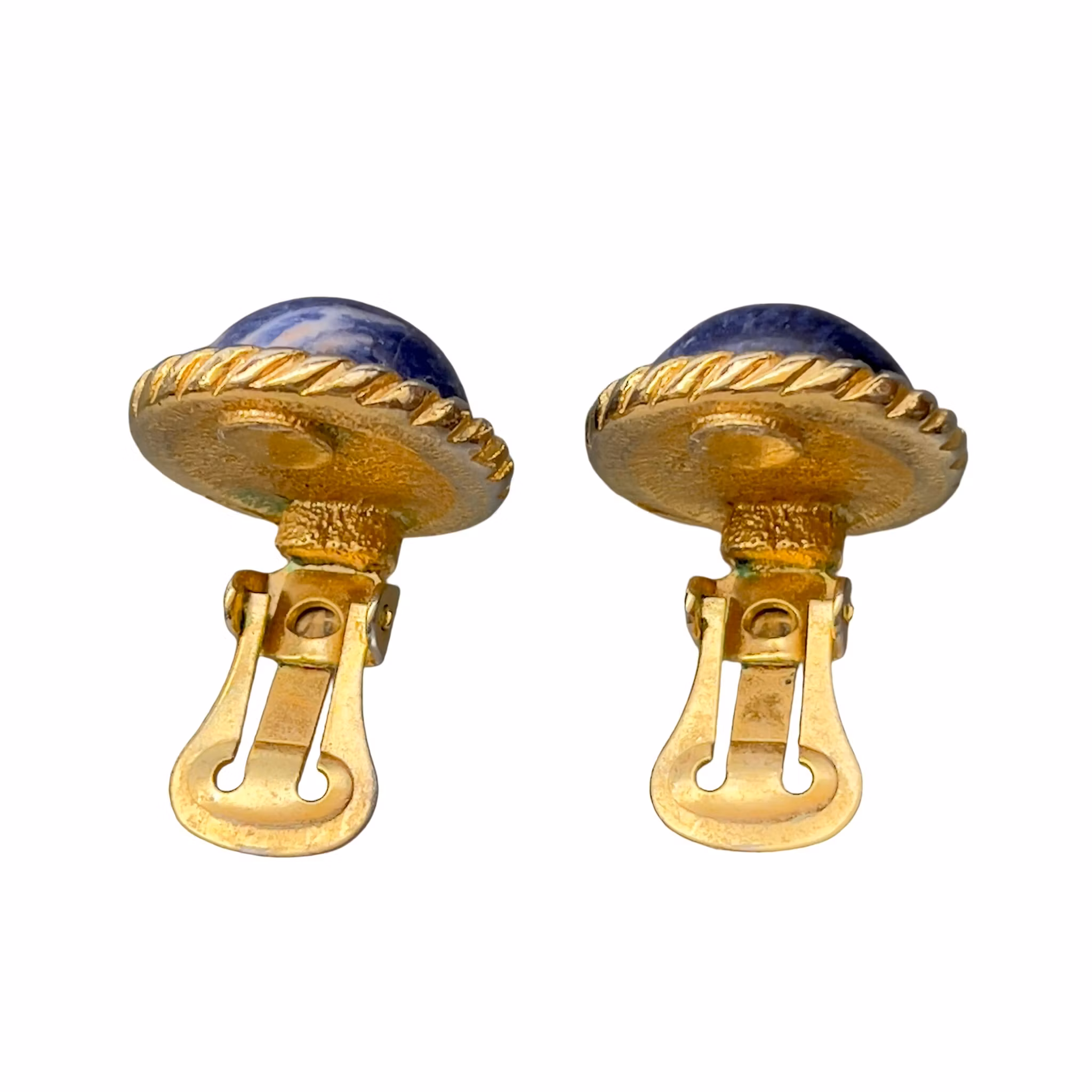 Vintage Vendome Paris örhängen - Äkta Lapis Lazuli
