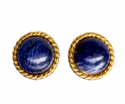 Vintage Vendome Paris örhängen - Äkta Lapis Lazuli