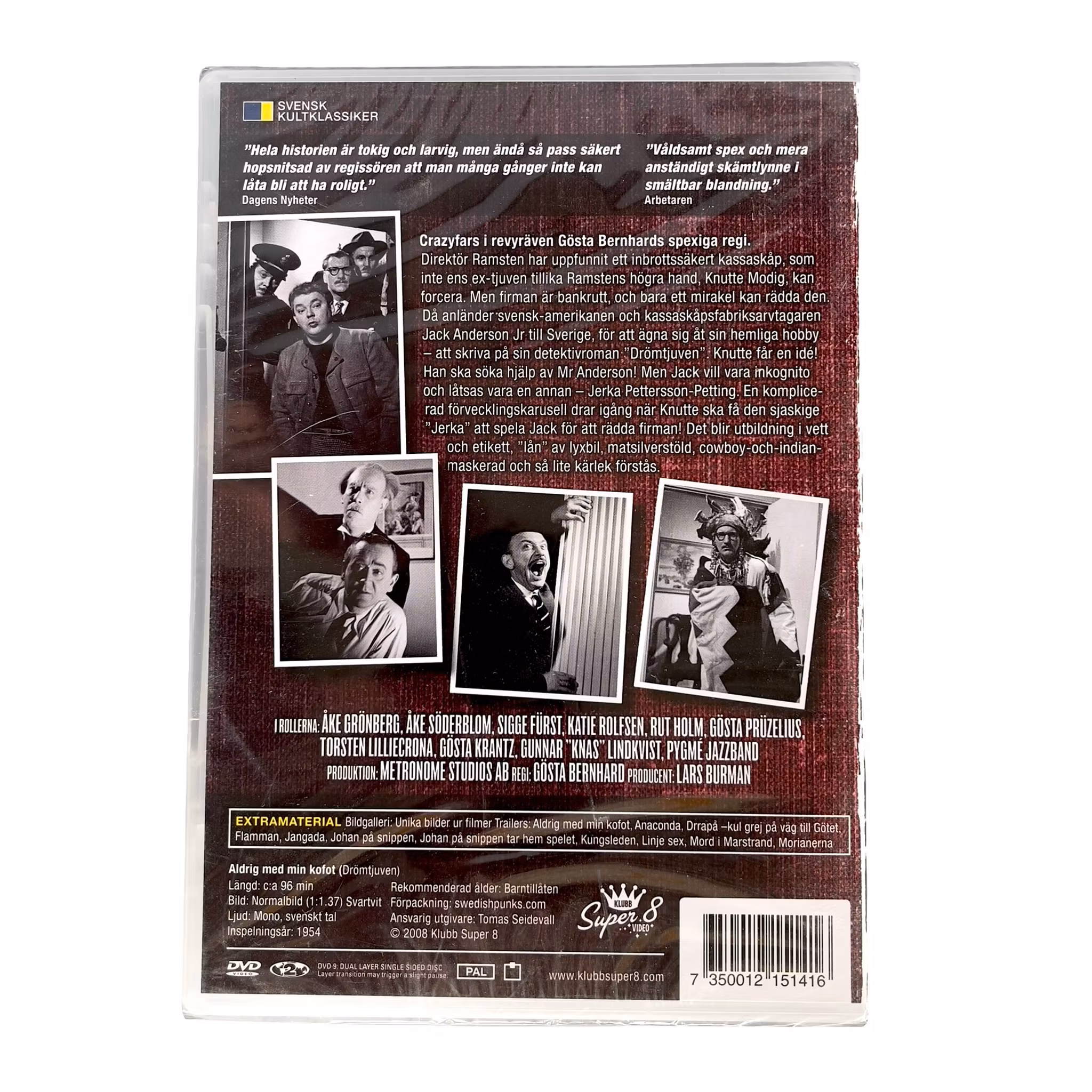 Aldrig med min kofot (1954) - Svensk Kultklassiker - Inplastad DVD - Åke Söderblom & Åke Grönberg