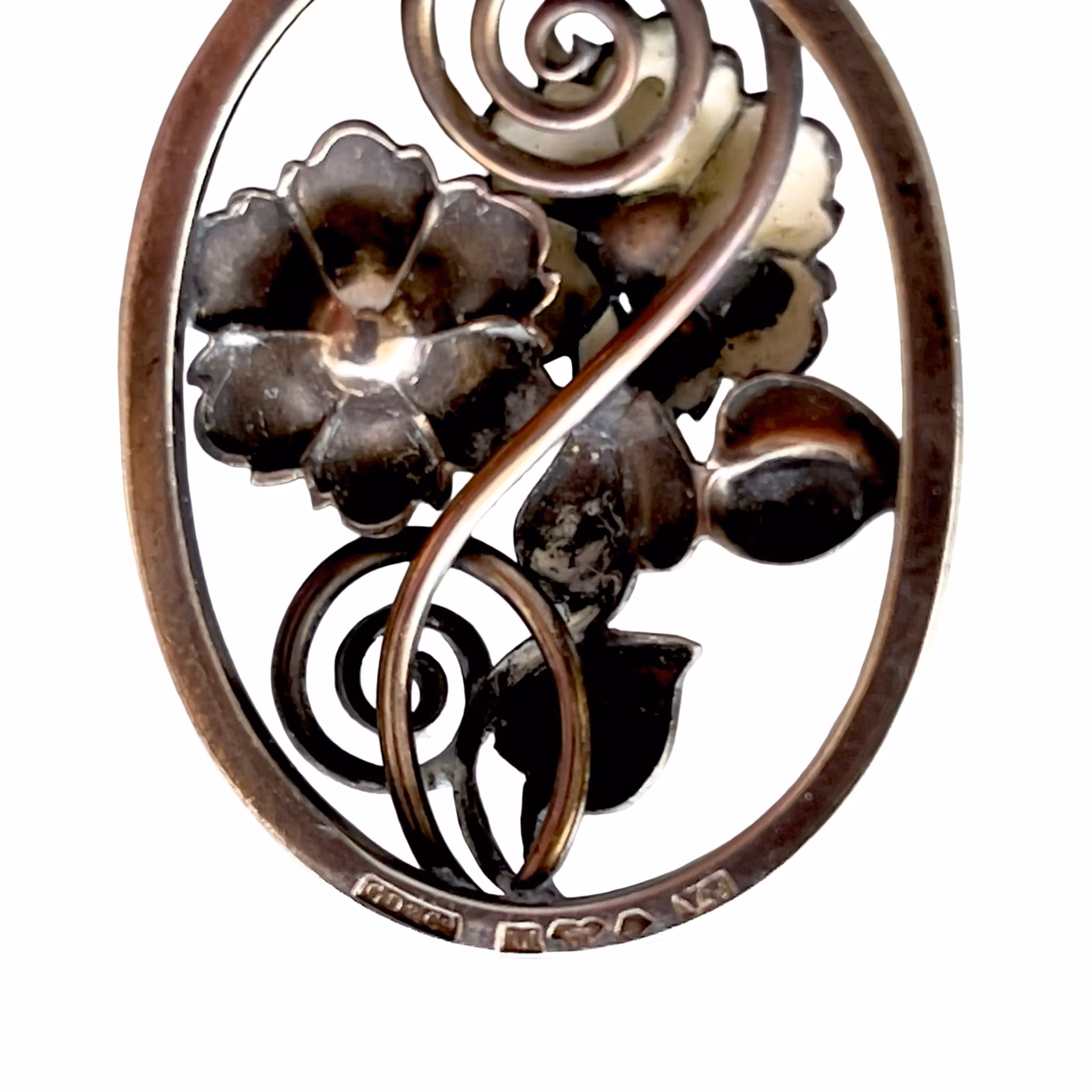 Gustaf Dahlgren & Co Malmö 1947 - Silver hänge 830 med Sterling kedja 925