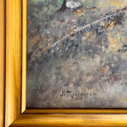Jean Rosengren (1894-1965) - Oljemaleri på lerret - Stemningsfullt skoglandskap