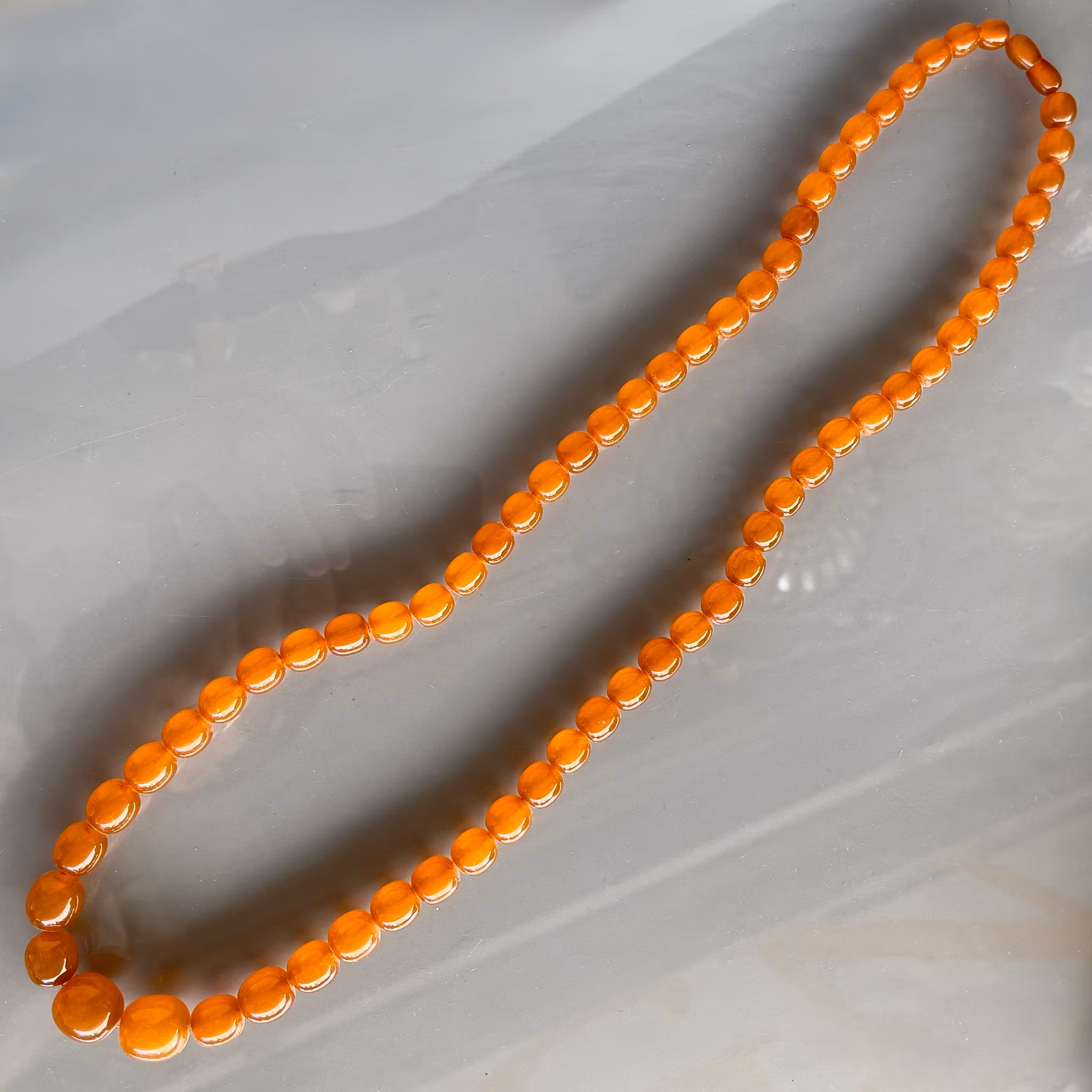 Exklusivt antikt bärnsten bakelit collier - Art Deco, ca 1920-1940