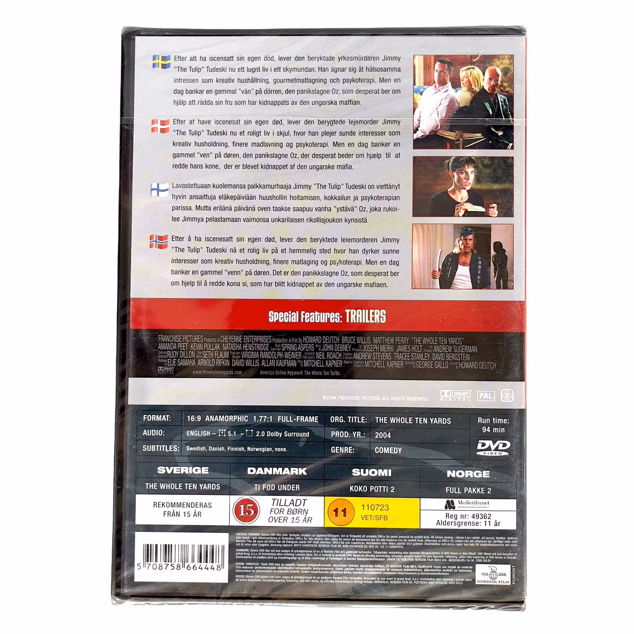 The Whole Ten Yards (Hela paketet 2) - Inplastad DVD - Bruce Willis & Matthew Perry