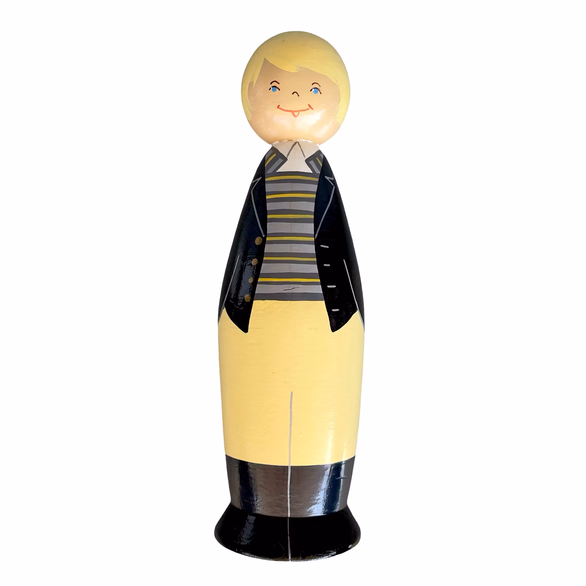 Aja Trä Uppsala Sweden - Vintage handmålad träfigur