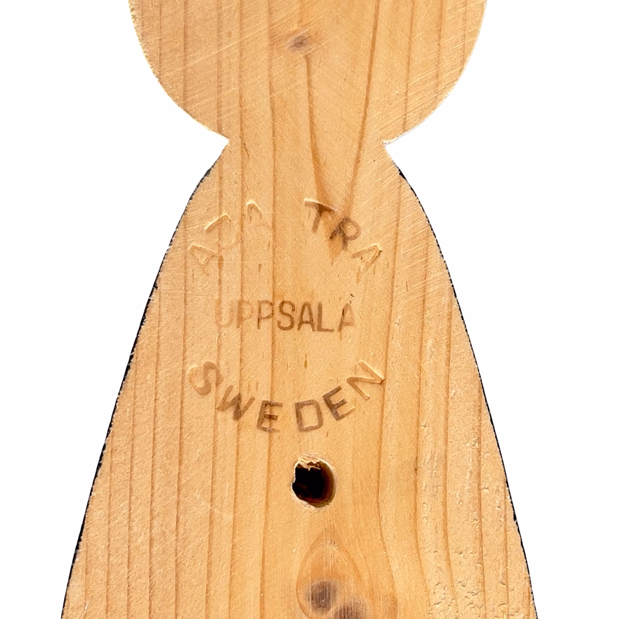Aja Trä Uppsala Sweden - Vintage handmålad träfigur