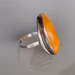 Elegant Vintage Ring med Naturbärnsten i 800 Silver - Tidlös Design