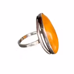 Elegant Vintage Ring med Naturbärnsten i 800 Silver - Tidlös Design
