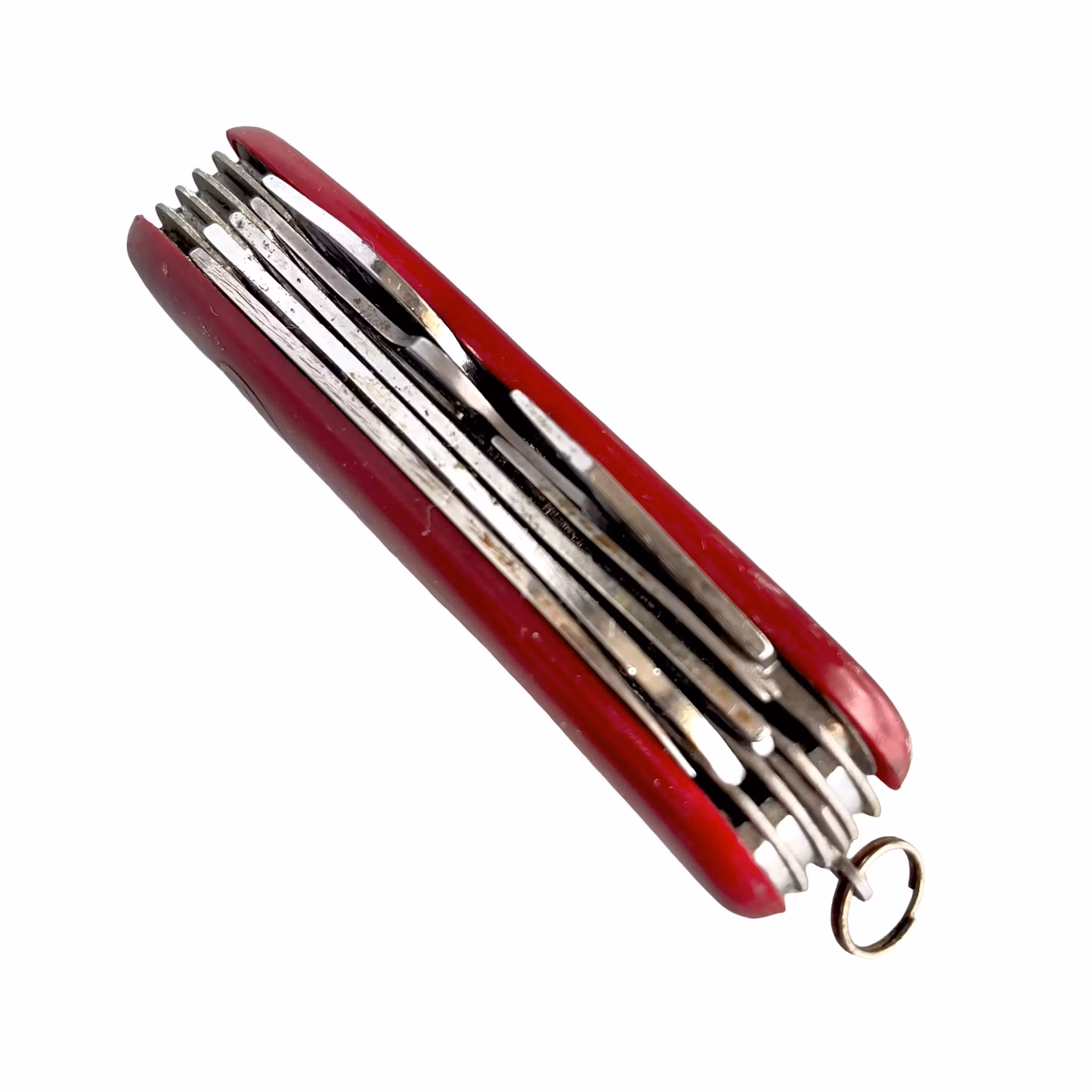 Multifunktions kniv / Fickkniv med flera verktyg - Vintage röd modell