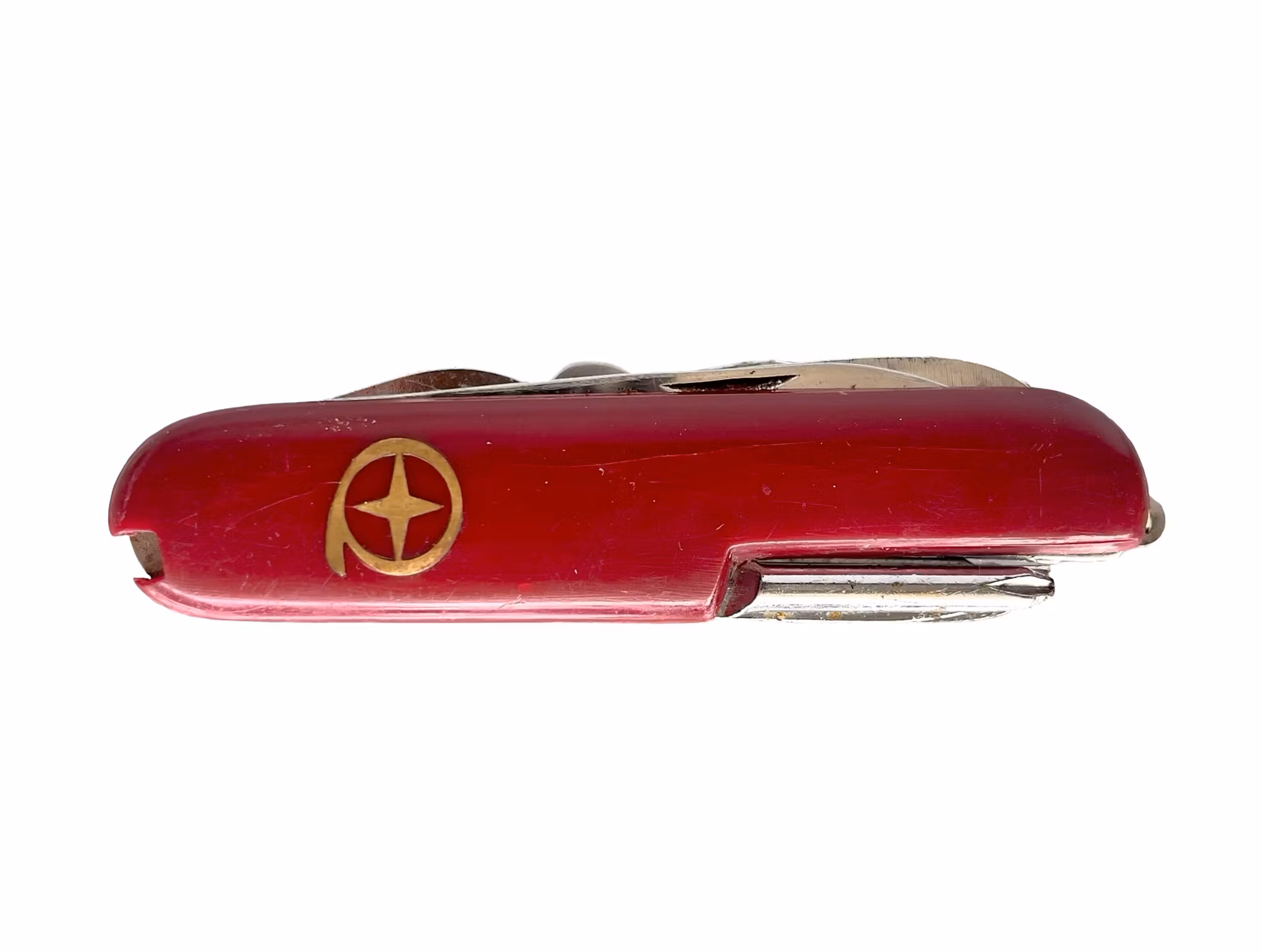 Multifunktions kniv / Fickkniv med flera verktyg - Vintage röd modell