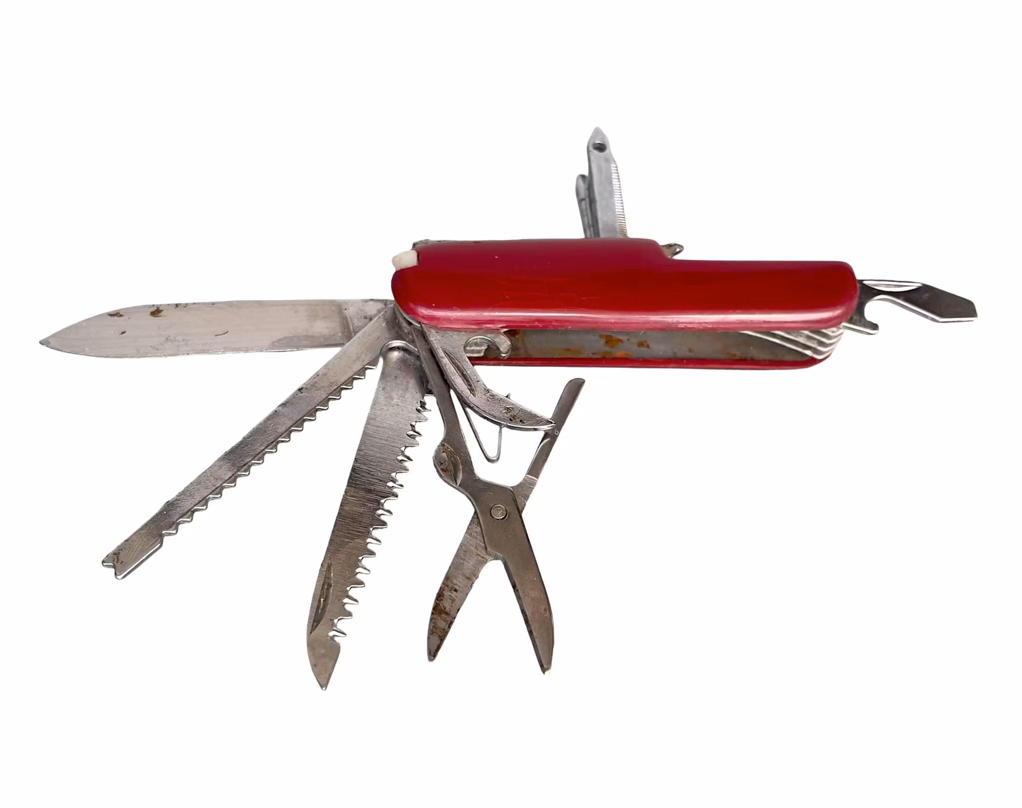 Multifunktions kniv / Fickkniv med flera verktyg - Vintage röd modell