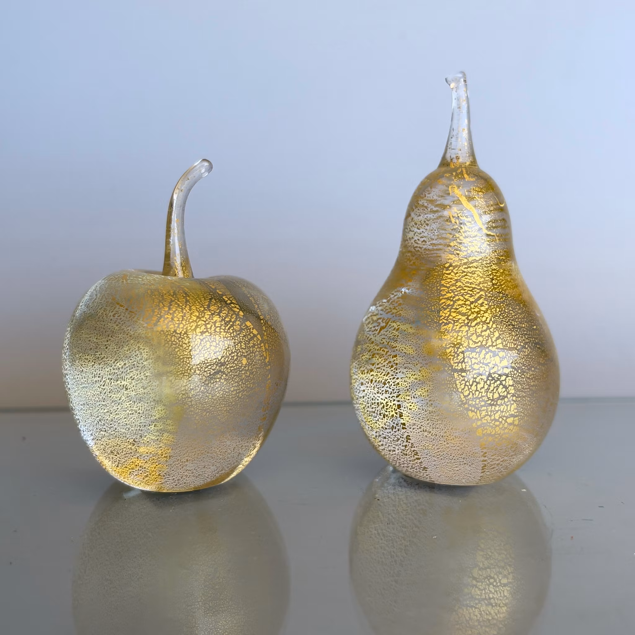 Isle of Wight Studio Glass - Coffret exclusif avec pomme et poire en verre soufflé à la main