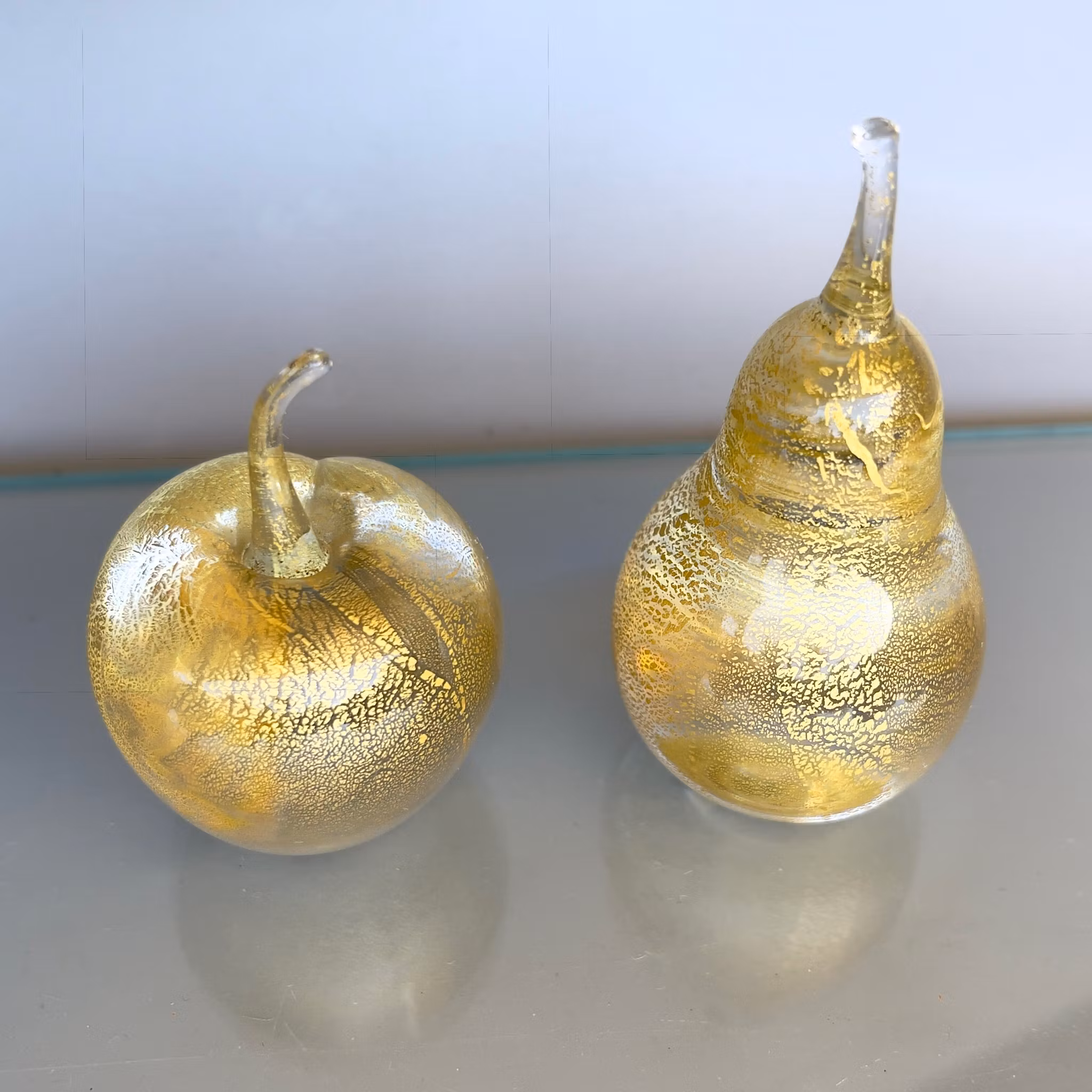 Isle of Wight Studio Glass - Coffret exclusif avec pomme et poire en verre soufflé à la main
