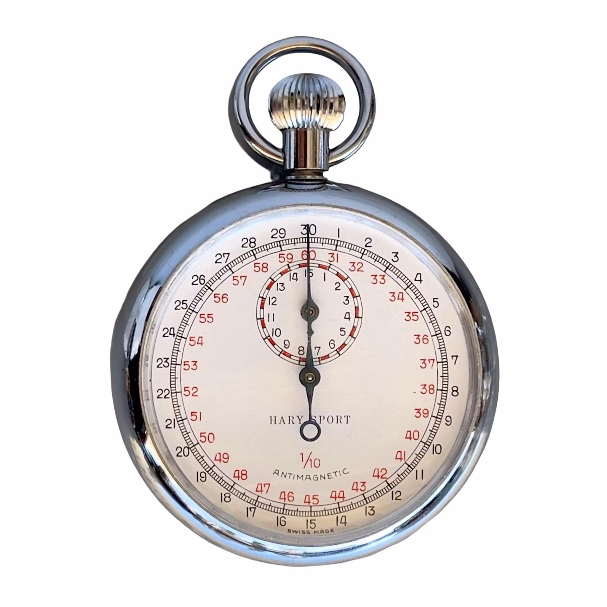 HARY SPORT - Chronomètre suisse au 1/10e de seconde - Antimagnétique - Entièrement fonctionnel
