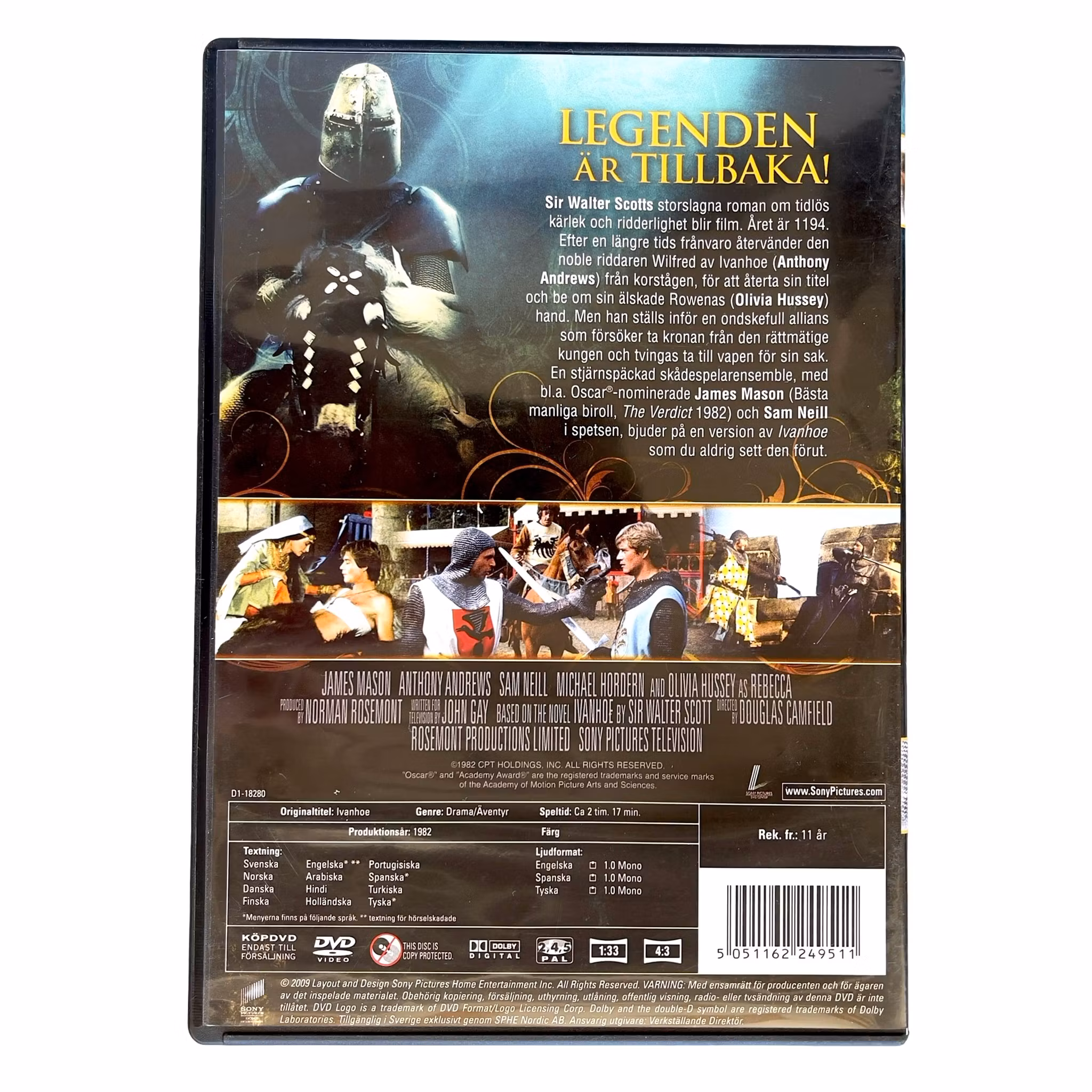 Ivanhoe (1982) – Schwedische DVD-Edition – James Mason & Sam Neill