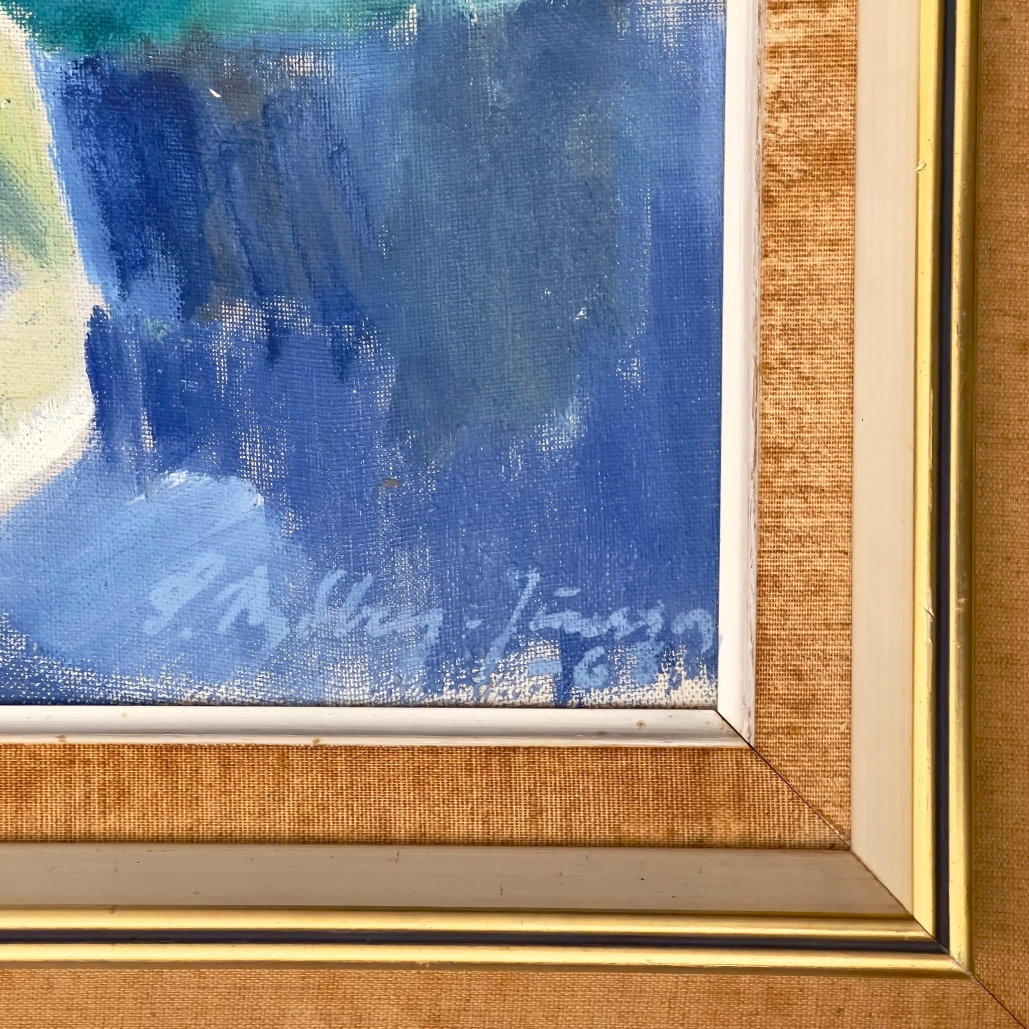 Signe Rydberg Jönsson (1906–1997) – Ölgemälde auf Holz – Rosen in einer Vase