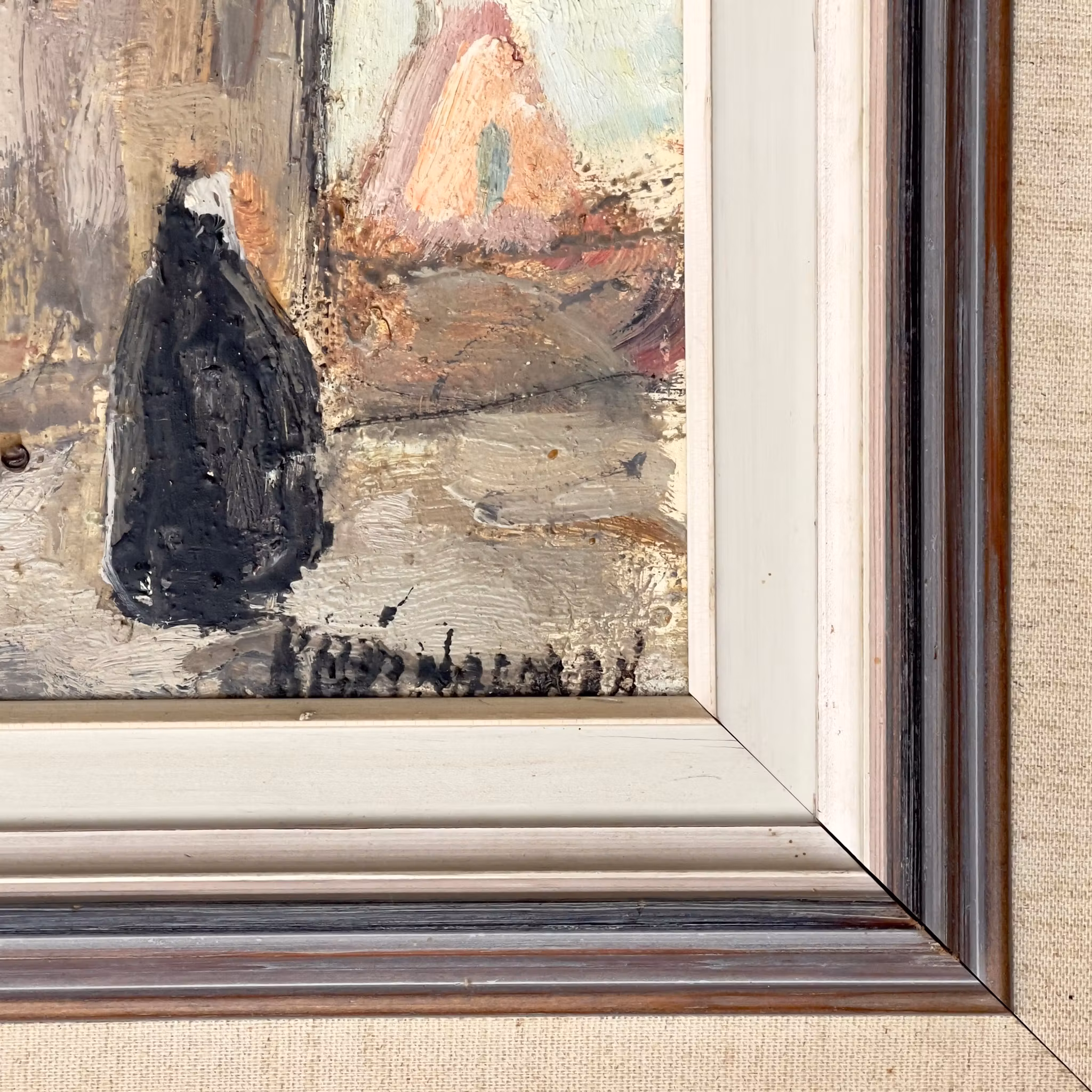 Knut Norman (1896–1977) – Ölgemälde auf Holz – Stadtmotiv